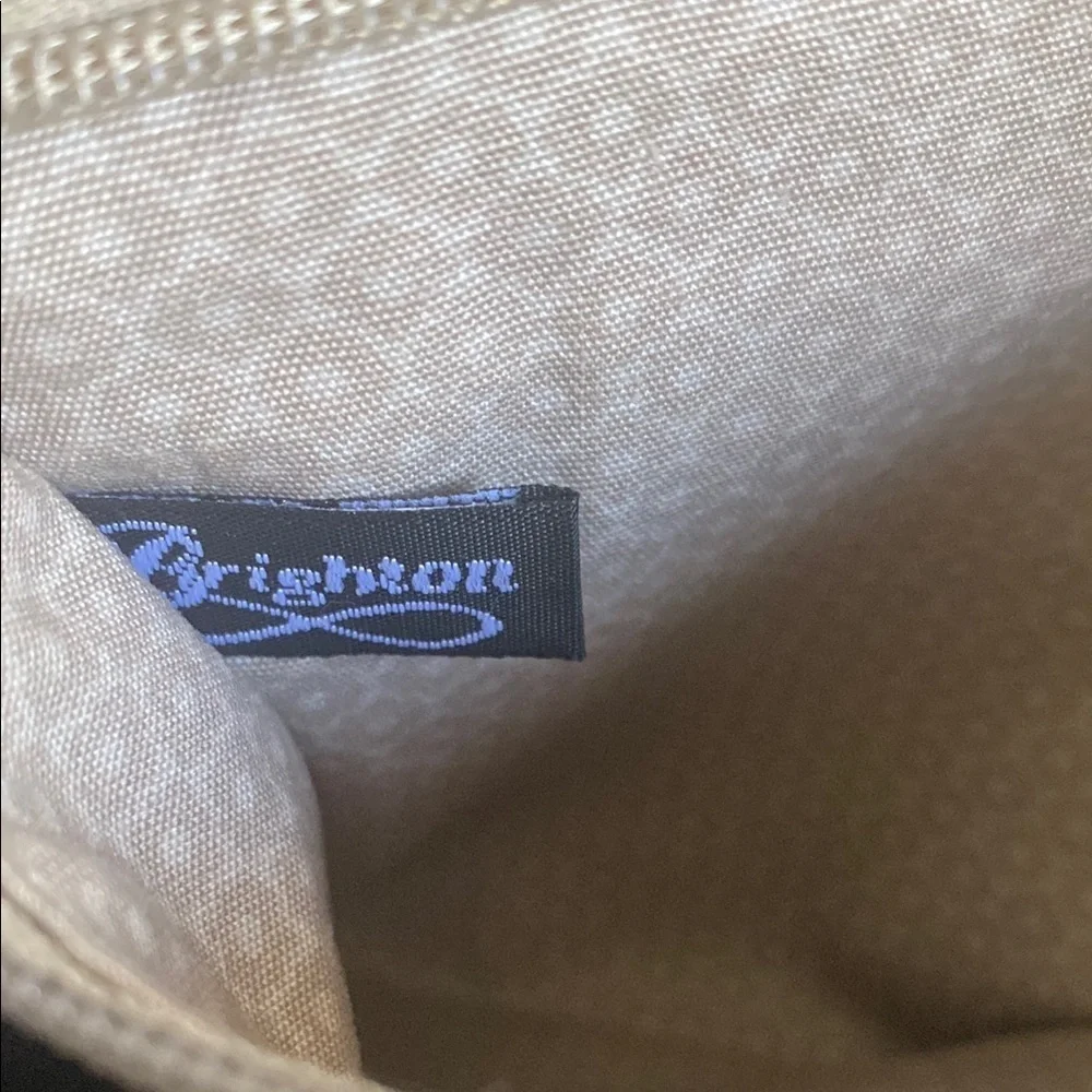 Brighton Bria Croco Embossed Leather Bag Size 10” x 6.75” x 2” approximately.